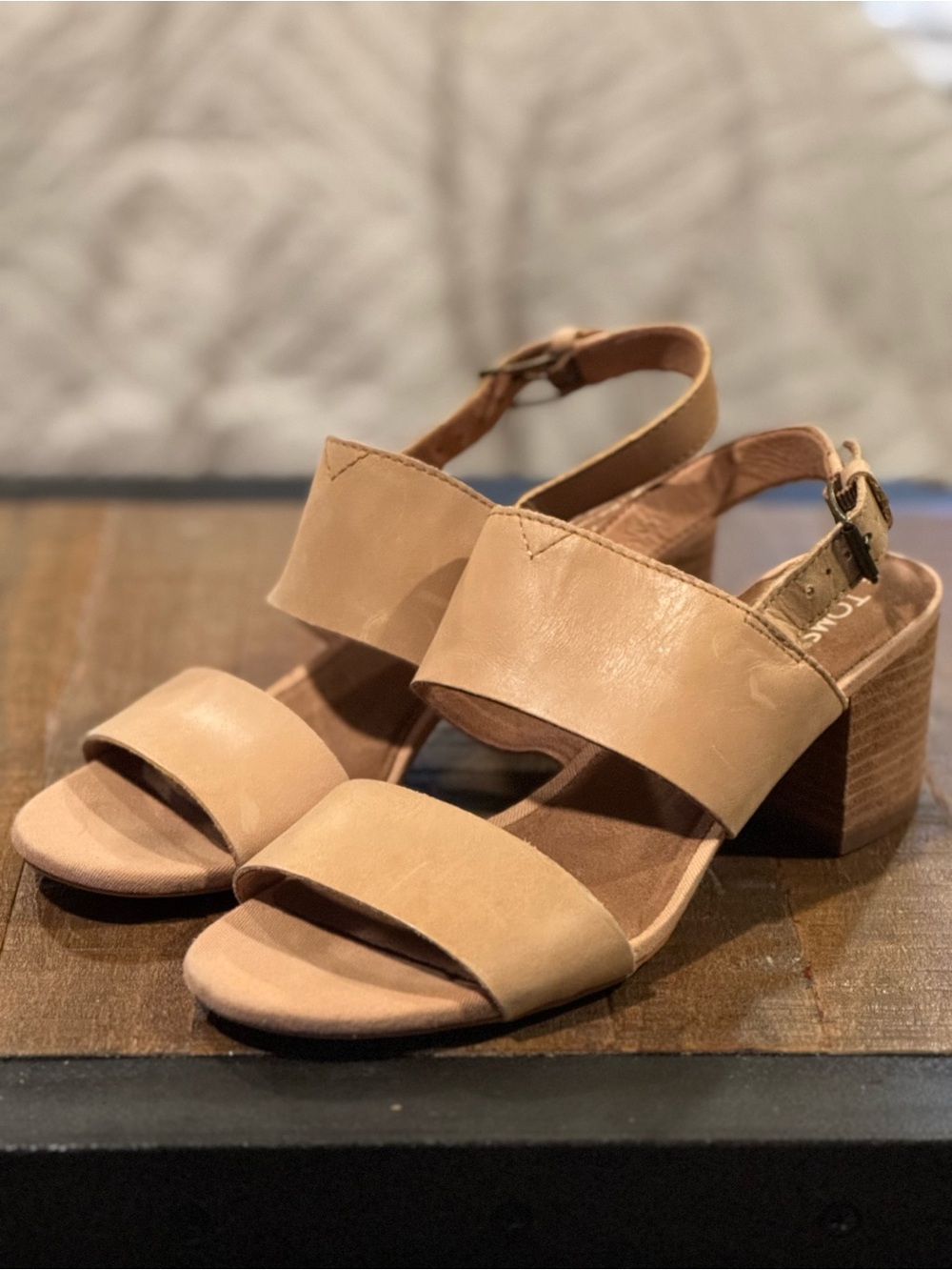 Neutral Tan Block Heel Sandals – Comfortable Women’s Dress Sandals